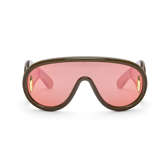 Khaki Wave mask sunglasses - Picture 2 of 5